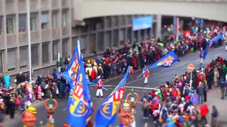 Link to Video | March, annual event, Rhineland-Palatinate, cheerfulness, tilt–shift photography, costume, Rosenmontag, Mainz, carnaval parade, Full High Definition, Germany, time-lapse photography, 2000, miniature faking, Diorama, March 6, special effects, Europe, carnival, Fastnacht, central business district, miniature effect