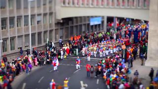 Link to Video | March, annual event, Rhineland-Palatinate, cheerfulness, tilt–shift photography, costume, Rosenmontag, Mainz, carnaval parade, Full High Definition, Germany, time-lapse photography, 2000, miniature faking, Diorama, March 6, special effects, Europe, carnival, Fastnacht, central business district, miniature effect