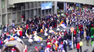 Link to Video | March, annual event, Rhineland-Palatinate, cheerfulness, tilt–shift photography, costume, Rosenmontag, Mainz, carnaval parade, Full High Definition, Germany, time-lapse photography, 2000, miniature faking, Diorama, March 6, special effects, Europe, carnival, Fastnacht, central business district, miniature effect