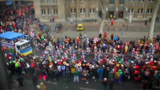 Link to Video | March, annual event, Rhineland-Palatinate, cheerfulness, tilt–shift photography, costume, Rosenmontag, Mainz, carnaval parade, Full High Definition, Germany, time-lapse photography, 2000, miniature faking, Diorama, March 6, special effects, Europe, carnival, Fastnacht, central business district, miniature effect