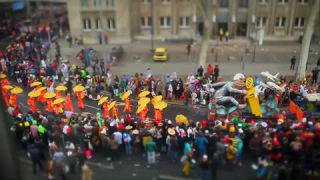 Link to Video | March, annual event, Rhineland-Palatinate, cheerfulness, tilt–shift photography, costume, Rosenmontag, Mainz, carnaval parade, Full High Definition, Germany, time-lapse photography, 2000, miniature faking, Diorama, March 6, special effects, Europe, carnival, Fastnacht, central business district, miniature effect