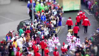 Link to Video | March, annual event, Rhineland-Palatinate, cheerfulness, tilt–shift photography, costume, Rosenmontag, Mainz, carnaval parade, Full High Definition, Germany, time-lapse photography, 2000, miniature faking, Diorama, March 6, special effects, Europe, carnival, Fastnacht, central business district, miniature effect