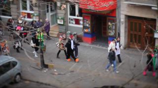 Link to Video | March, annual event, Rhineland-Palatinate, cheerfulness, tilt–shift photography, costume, Rosenmontag, Mainz, carnaval parade, Full High Definition, Germany, time-lapse photography, 2000, miniature faking, Diorama, March 6, special effects, Europe, carnival, Fastnacht, central business district, miniature effect