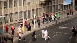 Link to Video | March, annual event, Rhineland-Palatinate, cheerfulness, tilt–shift photography, costume, Rosenmontag, Mainz, carnaval parade, Full High Definition, Germany, time-lapse photography, 2000, miniature faking, Diorama, March 6, special effects, Europe, carnival, Fastnacht, central business district, miniature effect