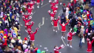 Link to Video | March, annual event, Rhineland-Palatinate, cheerfulness, tilt–shift photography, costume, Rosenmontag, Mainz, carnaval parade, Full High Definition, Germany, time-lapse photography, 2000, miniature faking, Diorama, March 6, special effects, Europe, carnival, Fastnacht, central business district, miniature effect