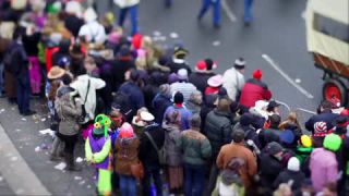 Link to Video | March, annual event, Rhineland-Palatinate, cheerfulness, tilt–shift photography, costume, Rosenmontag, Mainz, carnaval parade, Full High Definition, Germany, time-lapse photography, 2000, miniature faking, Diorama, March 6, special effects, Europe, carnival, Fastnacht, central business district, miniature effect