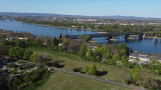 Link to Video | April, Rhineland-Palatinate, spring, state capital in Germany, Mainz, Germany, color, park, urban park, 4K resolution, 2020, Europe, aerial shot