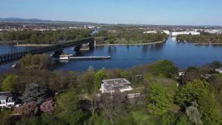 Link to Video | April, Rhineland-Palatinate, spring, state capital in Germany, Mainz, Germany, color, park, urban park, 4K resolution, 2020, Europe, aerial shot