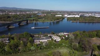 Link to Video | April, Rhineland-Palatinate, spring, state capital in Germany, Mainz, Germany, color, park, urban park, 4K resolution, 2020, Europe, aerial shot
