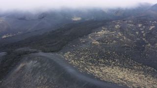 Link to Video | Stromboli, color, 4K resolution, tilt, Italy, Europe, aerial shot, Mediterranean Basin, volcano