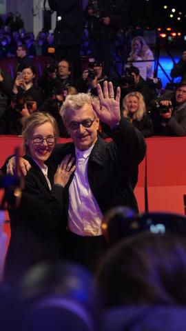 Link to Photo | February, annual event, photograph, Berlin International Film Festival, film industry, event, Germany, celebrity, color, film festival, February 15, opening ceremony, director, 2024, Wim Wenders, Berlin, evening, very important person