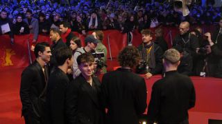 Link to Photo | February, annual event, photograph, Berlin International Film Festival, film industry, event, Germany, celebrity, boy band, color, film festival, February 15, red carpet, opening ceremony, 2024, Berlin, evening, very important person