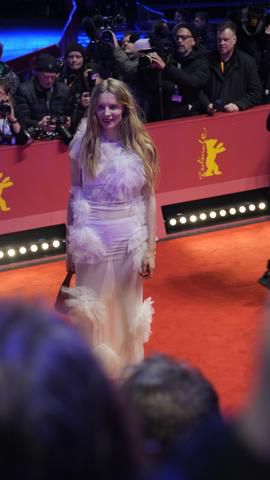 Link to Photo | television actor, February, annual event, photograph, Berlin International Film Festival, film industry, event, Germany, celebrity, actress, Lilith Stangenberg, color, film festival, February 15, red carpet, opening ceremony, Europe, 2024, Berlin, evening, very important person