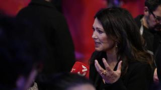 Link to Photo | February, annual event, photograph, Berlin International Film Festival, film industry, event, Germany, celebrity, actress, color, film festival, February 15, opening ceremony, 2024, Berlin, Iris Berben, evening, very important person