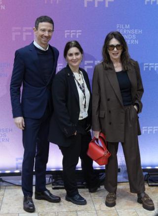 Link to Photo | television actor, February, annual event, photograph, FilmFernsehFonds Bayern, Berlin International Film Festival, film industry, event, Germany, Oliver Berben, celebrity, actress, color, film festival, February 14, film producer, director, Europe, woman, 2025, Berlin, Iris Berben, mother, man