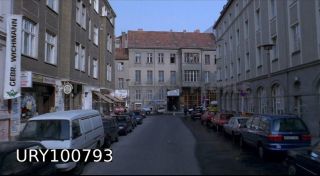 Link to Photo | Mitte, Germany, 1990, screenshot, color, 35 mm film, point-of-view shot, 1990s, photographic film, Berlin, Berlin Babylon, documentary film, driving