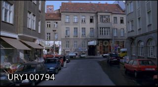 Link to Photo | Mitte, Germany, 1990, screenshot, color, 35 mm film, point-of-view shot, 1990s, photographic film, Berlin, Berlin Babylon, documentary film, driving