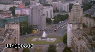 Link to Photo | big city, Mitte, private transport, Germany, metropolis, 1990, screenshot, color, 35 mm film, point-of-view shot, 90s, 1990s, aerial shot, capital city, photographic film, Berlin, Karl-Marx-Allee, West Germany, Berlin Babylon, documentary film, driving
