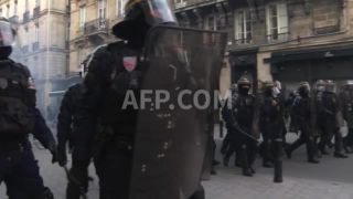 Link to Video | demonstration, February 7, protest, Agence France-Presse, rally