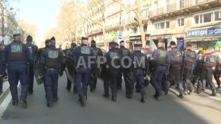 Link to Video | demonstration, February 7, protest, Agence France-Presse, rally