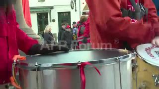 Link to Video | demonstration, February 19, protest, Agence France-Presse, rally