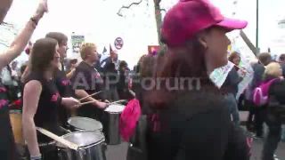Link to Video | demonstration, February 21, protest, Agence France-Presse, rally