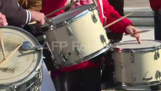Link to Video | demonstration, February 21, protest, Agence France-Presse, rally