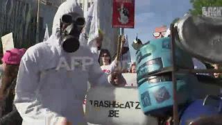 Link to Video | demonstration, February 21, protest, Agence France-Presse, rally