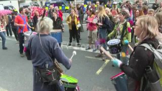 Link to Video | demonstration, February 21, protest, Agence France-Presse, rally