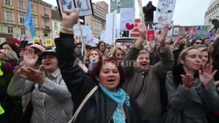 Link to Video | demonstration, February 21, protest, Agence France-Presse, rally