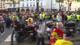 Link to Video | demonstration, February 21, protest, Agence France-Presse, rally