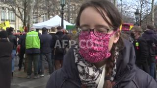 Link to Video | demonstration, February 21, March 14, protest, Agence France-Presse, rally