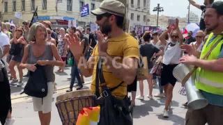 Link to Video | demonstration, February 21, protest, Agence France-Presse, rally