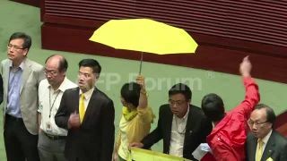 Link to Video | pro-democracy, student movement, demonstration, Umbrella Movement, March 14, protest, Agence France-Presse, rally
