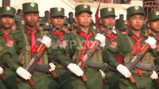 Link to Video | military parade, show of force, March 14, Agence France-Presse, parade