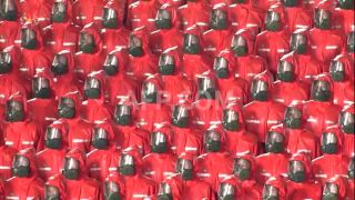 Link to Video | military parade, demonstration, show of force, March 14, protest, Agence France-Presse, parade, rally