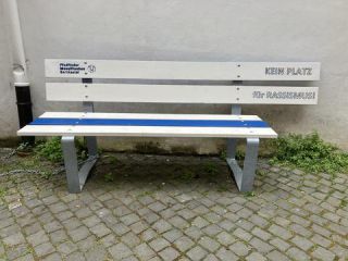 Link to Photo | Bernkastel-Kues, Germany, bench, amateur photography, color, anti-racism, racism