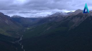 Link to Video | landscape, Canada, 2010, color, mountain range, aerial shot, Atlantic Productions, nature