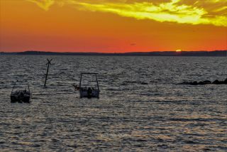 Link to Photo | 2021, Bodden, Baltic Sea, Rügen, sunset, boat