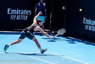 Link to Photo | January, photography, photograph, professional sport, color, January 15, professional athlete, sports training, Melbourne, Australia, 2024, Australian Open, tennis, Carlos Alcaraz