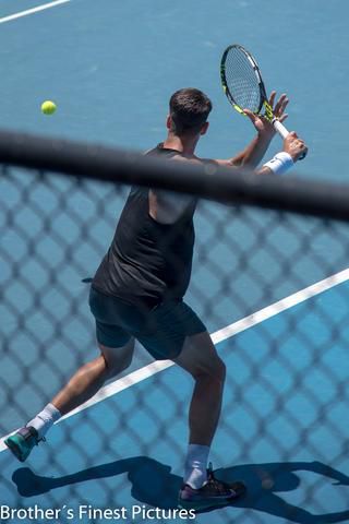 Link to Photo | January, photography, photograph, professional sport, color, January 15, professional athlete, sports training, Melbourne, Australia, 2024, Australian Open, tennis, Carlos Alcaraz