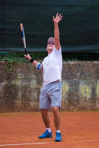 Link to Photo | tennis player, September, photograph, action fiction, amateur photography, sunglasses, color, sport, Italy, hobby, baseball cap, Lake Garda, bestager, tennis
