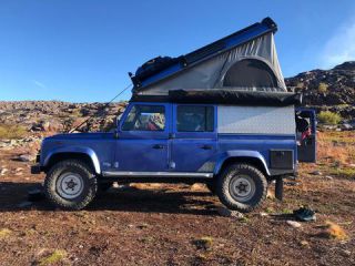 Link to Photo | blue, motor car, adventure, four-wheel drive, color, Land Rover, 2024, nature, Land Rover Defender (L316), off-road vehicle