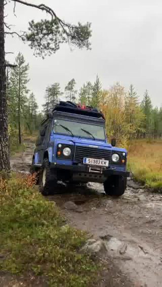 Link to Video | blue, motor car, adventure, four-wheel drive, color, Land Rover, 2024, nature, Land Rover Defender (L316), off-road vehicle