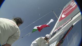 Link to Video | women's team, sailboat, regatta, sports team, 16:9, sea, Full High Definition, sailing, 2007, color, Teamgeist, type of sport, team, sport, trophy, woman, human, Dubai, female, yacht racing, United Arab Emirates, NTSC analog television standard