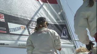 Link to Video | women's team, sailboat, regatta, sports team, 16:9, sea, Full High Definition, sailing, 2007, color, Teamgeist, type of sport, team, sport, trophy, woman, human, Dubai, female, yacht racing, United Arab Emirates, NTSC analog television standard