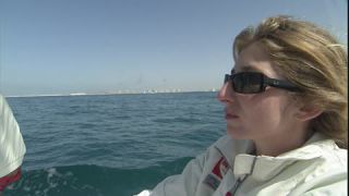 Link to Video | women's team, sailboat, regatta, sports team, 16:9, sea, pleasure craft, Full High Definition, sailing, 2007, color, Teamgeist, type of sport, team, sport, trophy, woman, human, Dubai, female, yacht racing, competition, United Arab Emirates, NTSC analog television standard