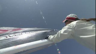 Link to Video | women's team, sailboat, regatta, sports team, 16:9, sea, Full High Definition, sailing, 2007, color, Teamgeist, type of sport, team, sport, trophy, woman, human, Dubai, female, yacht racing, United Arab Emirates, NTSC analog television standard