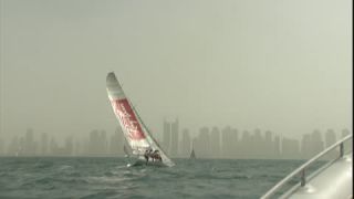 Link to Video | women's team, regatta, sports team, 16:9, sailing, sea, Full High Definition, sailing, 2007, team sport, color, Teamgeist, type of sport, team, sport, trophy, woman, human, Dubai, female, yacht racing, competition, United Arab Emirates, NTSC analog television standard