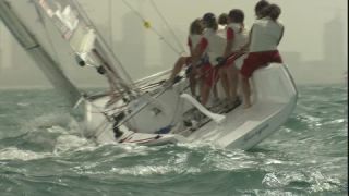 Link to Video | women's team, regatta, sports team, 16:9, sailing, sea, Full High Definition, sailing, 2007, team sport, color, Teamgeist, type of sport, team, sport, trophy, woman, human, Dubai, female, yacht racing, competition, United Arab Emirates, NTSC analog television standard